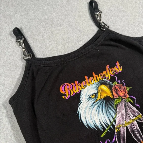 Vintage Biketoberfest 2002 Graphic Tank Top with built in bra US Women’s Medium - Picture 2 of 6
